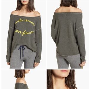 SUNDRY Más Amor Por Favor Top In Cactus size 2 (6-8)